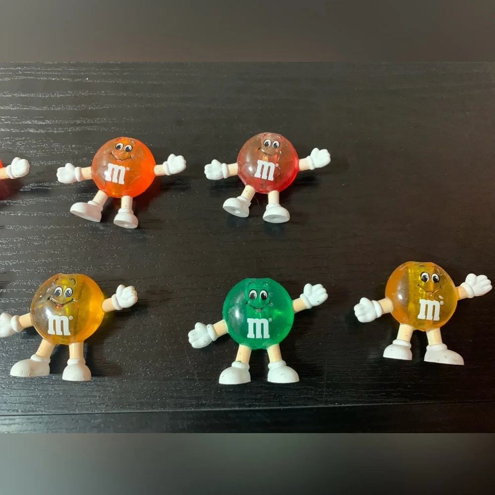 M&M's Christmas Light Replacement Covers Figures Vtg Transparent Set of 9